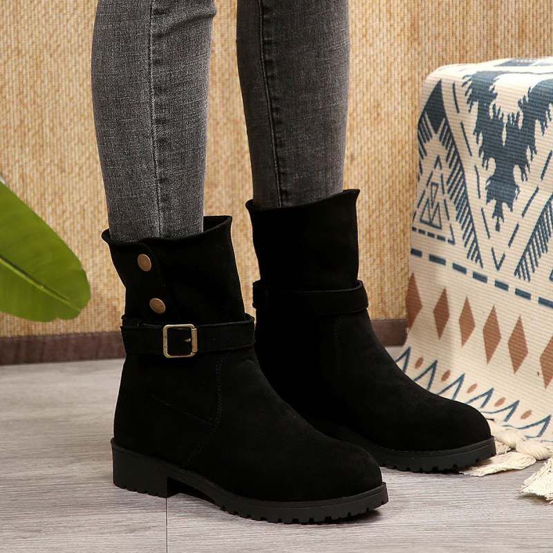 Gležnjače s kopčom za remen, matirane Martins, nove ležerne gležnjače od brušene kože iz 2024.