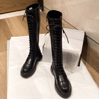 Γυναικείες Μπότες Plus Size 41 έως 43 Μπότες Knight Μπότες Άνοιξη & Φθινόπωρο Χοντρά Πόδια Plus Fat Χοντρό Περιφέρεια Σωλήνα Γυναικείες Μπότες Gao Zhaozheng