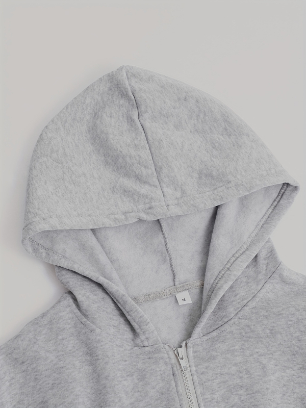 Djevojačka jakna s kapuljačom i printom srca za Valentinovo, džep