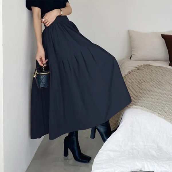 Ljeto 2023. ebay Amazon wish ženska elastična strukirana kišobran suknja modna plisirana široka duga suknja