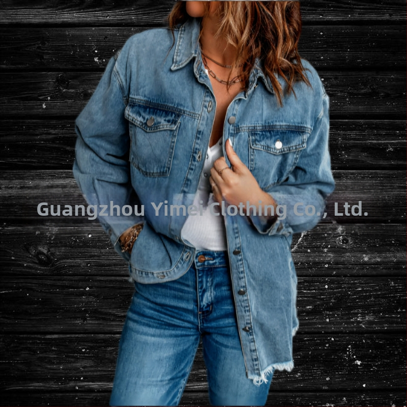 ins menő 2022 őszi európai és amerikai utcai divatos cowboy Lel laza egyszerű blúz háromszínű öt méret