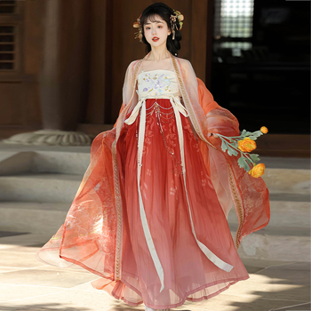[Yusheng Smoke] 2024. aasta uus originaalne Hanfu naiste Tang Chebula sügisene uus raske tikandiga kevad- ja suvekleit iga päev