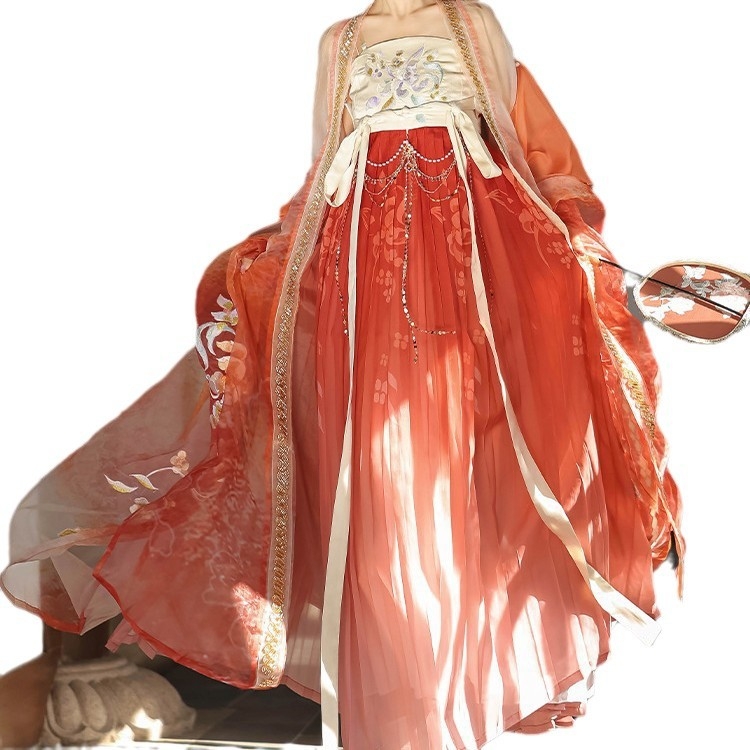 [Yusheng Smoke] 2024. aasta uus originaalne Hanfu naiste Tang Chebula sügisene uus raske tikandiga kevad- ja suvekleit iga päev