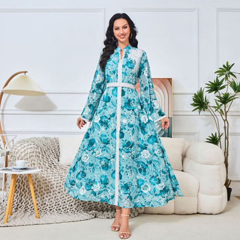 MT146 Ρούχα Αραβικών Ειδών Μέσης Ανατολής Abaya, Νέο, Κεντημένο, Ρόμπα Εξωτερικού Εμπορίου, από την Ευρώπη και την Αμερική, για Γυναικεία Ένδυση