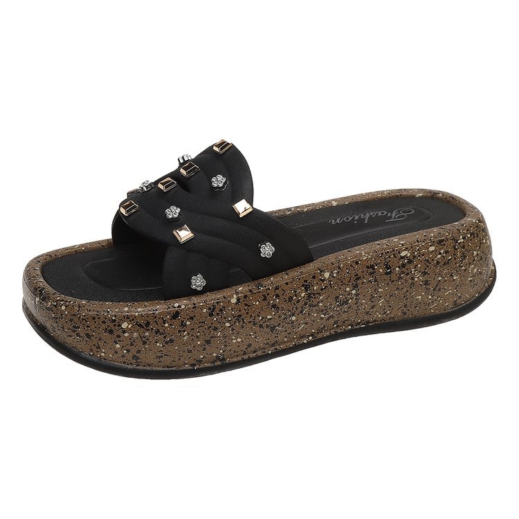 Prekogranična vanjska trgovina 2025 Ženske retro plus size nišne ležerne sandale francuskog rimskog dizajna ravne sandale