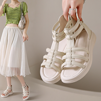 Ženske sandale s debelim potplatom, ljetne nove modne sandale s mekim potplatom i patentnim zatvaračem straga, u vilinskom stilu