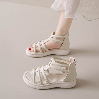 Ženske sandale s debelim potplatom, ljetne nove modne sandale s mekim potplatom i patentnim zatvaračem straga, u vilinskom stilu