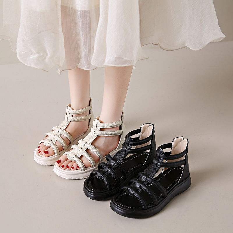 Ženske sandale s debelim potplatom, ljetne nove modne sandale s mekim potplatom i patentnim zatvaračem straga, u vilinskom stilu