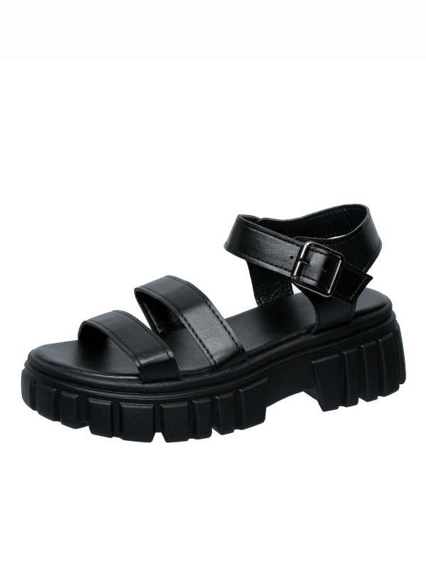 Ženske sandale s debelim potplatom za ljeto 2024., nove vanjske trgovinske platforme s kopčom u obliku ribljih usta, rimske sandale za žene