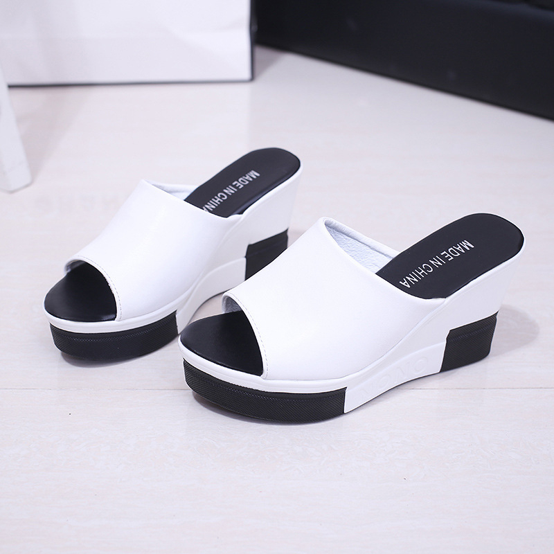 Ženske sandale s debelim potplatom, nove platforme, visoke pete, jednobojne, udobne, na klinu, za ljeto 2024., veleprodaja