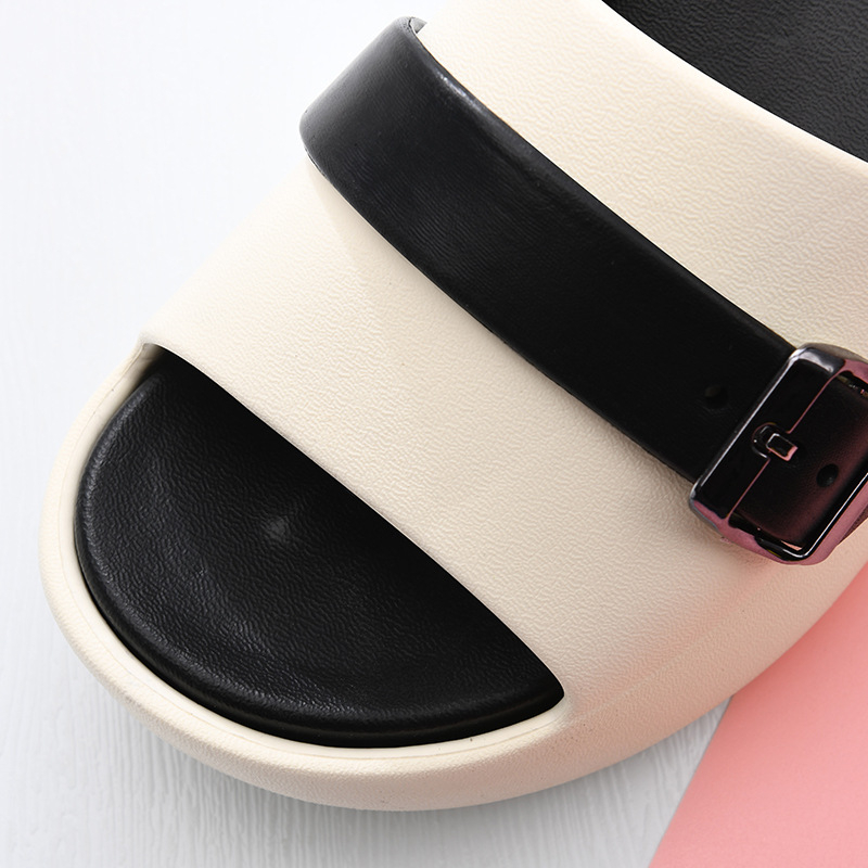 Nove ženske papuče s jednom riječju, neklizajuće, s pojačanim super debelim dnom od EVA pene, modne super mekane, za unutarnju i vanjsku upotrebu