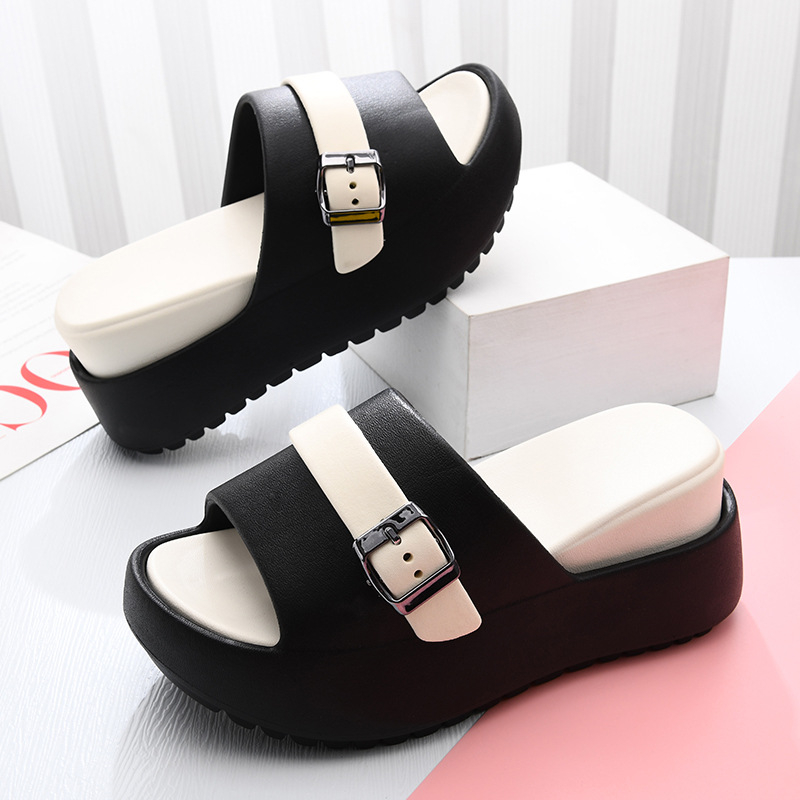 Nove ženske papuče s jednom riječju, neklizajuće, s pojačanim super debelim dnom od EVA pene, modne super mekane, za unutarnju i vanjsku upotrebu