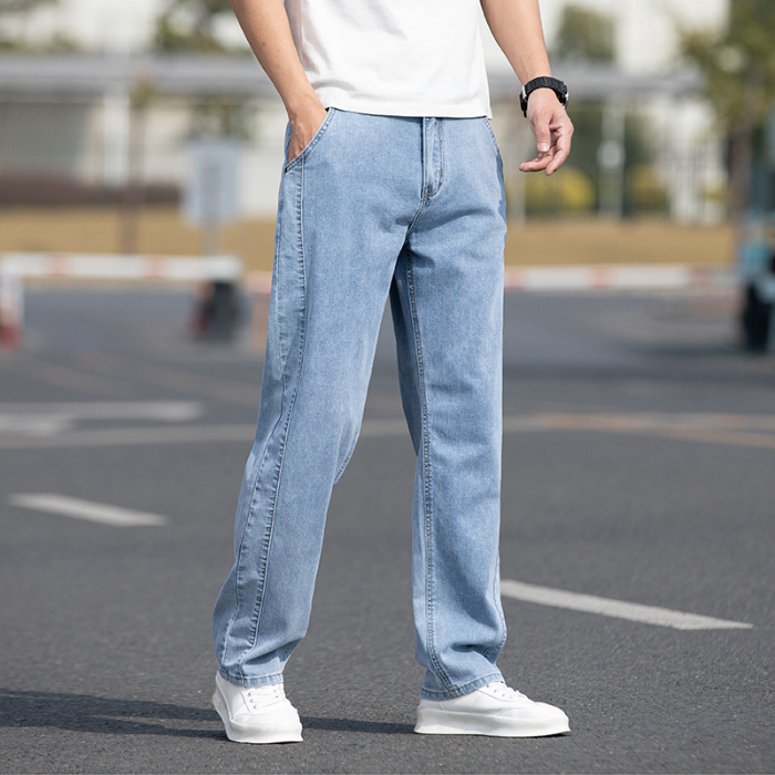2024 Pranje Vintage Novi stil Popularni Novi dizajn Regular Traper Hlače Muške Američke Trendovske Široke Ravne Duge Hlače