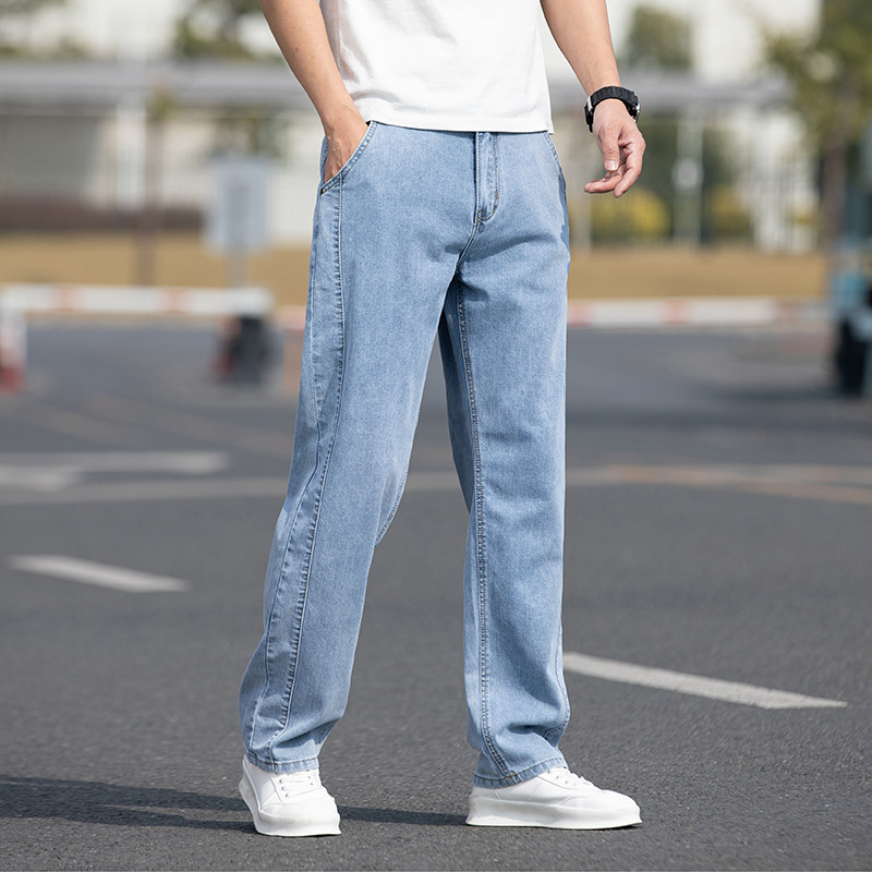 2024 Pranje Vintage Novi stil Popularni Novi dizajn Regular Traper Hlače Muške Američke Trendovske Široke Ravne Duge Hlače