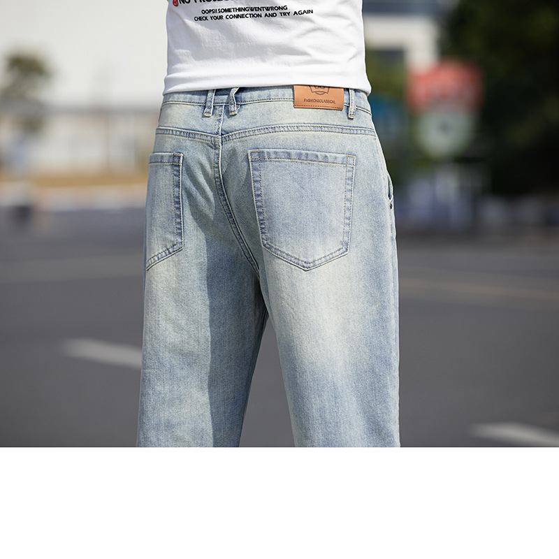 2024 Pranje Vintage Novi stil Popularni Novi dizajn Regular Traper Hlače Muške Američke Trendovske Široke Ravne Duge Hlače