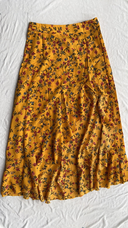 Spot European and American Amazon Cross-Border E-Commerce 2024 Jarná nová potlačená volánová sexi sukňa s bočným rozparkom