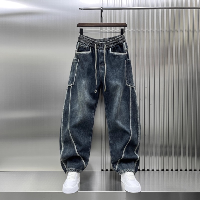 Nove Scimitar traperice za proljeće i ljeto 2025., muške široke ravne hlače širokih nogavica, retro trendi, vrhunske marke