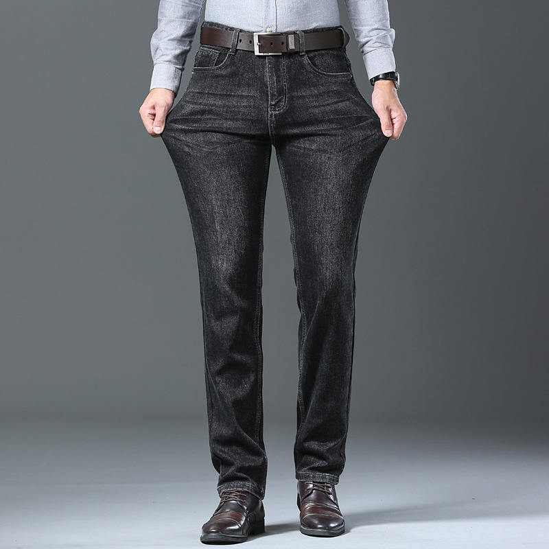 Pánske rifle na jar a jeseň 2022, nové voľné rovné elastické nohavice, ležérne jesenné, značkové zimné nohavice