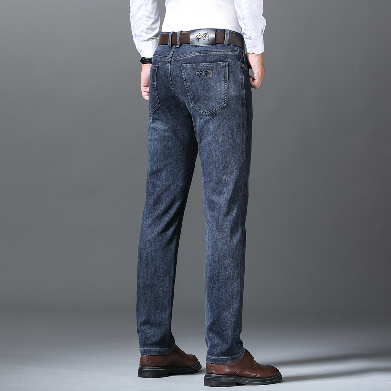 Pánske rifle na jar a jeseň 2022, nové voľné rovné elastické nohavice, ležérne jesenné, značkové zimné nohavice