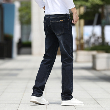 Pánske rifle 2024, rovné voľné elastické nohavice, pánska ľahká biznis módna značka, dlhé nohavice pre väčšie veľkosti, generácia vlasov