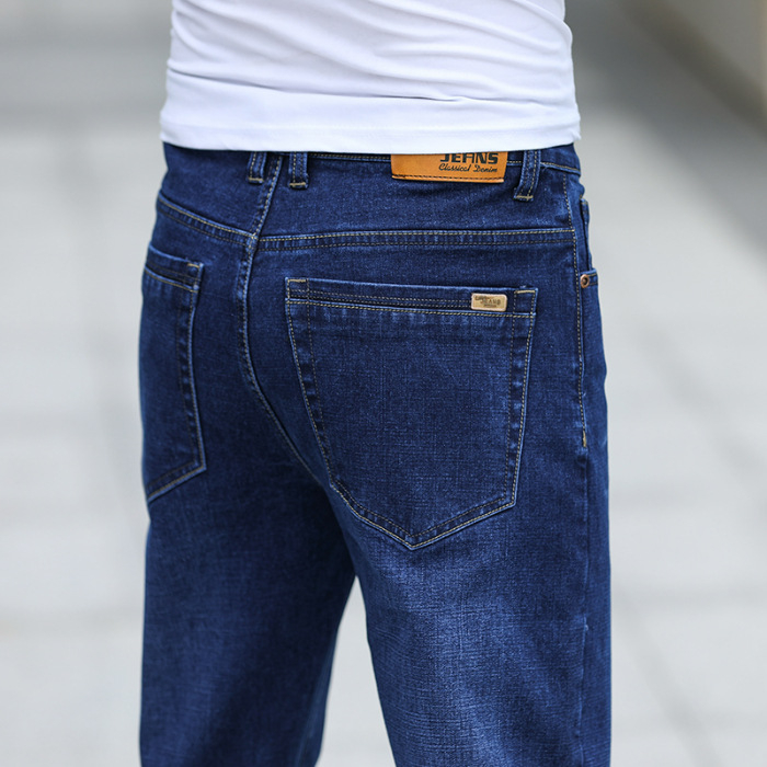 Pánske rifle 2024, rovné voľné elastické nohavice, pánska ľahká biznis módna značka, dlhé nohavice pre väčšie veľkosti, generácia vlasov