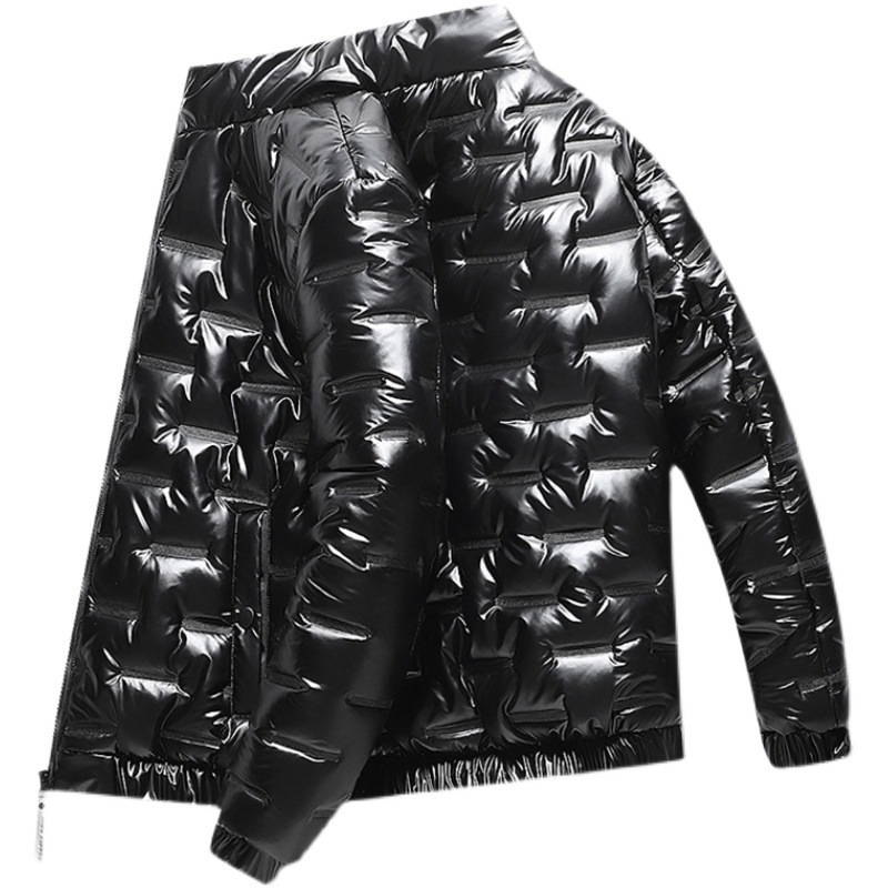 2021. aasta uus saabumine talvisele meestele püstkraega mantlile, trendikas vabaaja erksavärviline puuvillase polsterdusega jakk, lühike puuvillase polsterdusega jakk