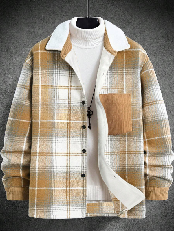 Cezhraničná téma shein Horúce výbuchy Tričko Pánske Voľné Študentské Neformálne Retro Outdoorové Oblečenie Brúsna košeľa Bunda