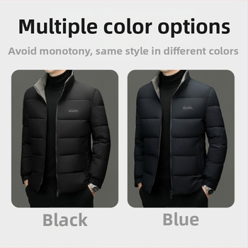 Νέο, ζεστό, επαγγελματικό, casual χειμωνιάτικο μπουφάν για μπαμπάδες, με επένδυση από βαμβάκι, για άνδρες μέσης ηλικίας. Μοντέρνο και ευέλικτο μπουφάν με επένδυση από βαμβάκι.