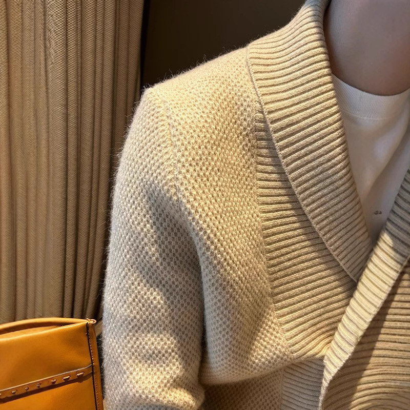 Pánsky pletený sveter s golierom a dvojitým zapínaním, ťažký, obchodný, teplý, na jeseň a zimu