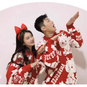 2024. godina zmaja, zodijačka godina, nova godina, odjeća, crveni džemper za žene, jesen i zima 2023., nova modna majica s donjim dijelom