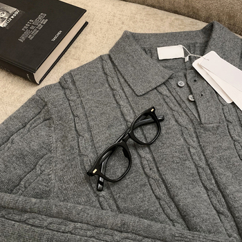 ASCLO χειμωνιάτικο ζεστό πουλόβερ πέτου ανδρικό σε κορεατικό στιλ, όμορφο, υψηλής ποιότητας, εξαιρετικό πουλόβερ τοπ με σχέδιο κάνναβης, χαλαρό