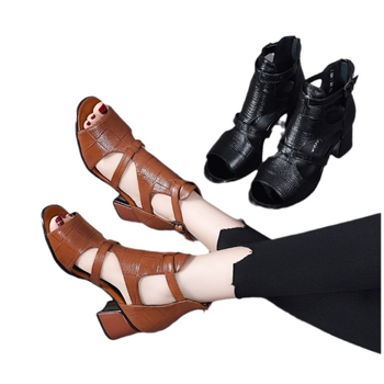 2024 νέα μεγάλα γυναικεία σανδάλια με κοίλο σκελετό, μίας γραμμής, σε ρωμαϊκό στιλ, γυναικεία διασυνοριακά σανδάλια AliExpress