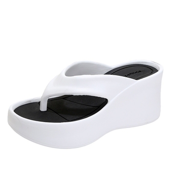 Dámske letné žabky s hrubou podrážkou, ktoré zvyšujú výšku postavy, žabky s hrubou podrážkou, žabky s medzinárodnou dĺžkou na vonkajšie použitie, vhodné na nosenie vonku.