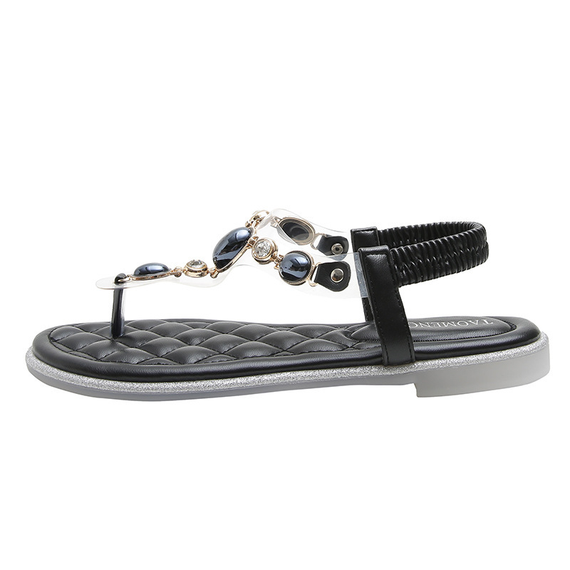 2024 Nové internetové slávne priehľadné sandále Dámske letné vrchné oblečenie Sandále a papuče Dámske ploché rímske sandále vo veľkých veľkostiach Dámska obuv 43