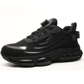 Vyriški apsauginiai batai be raištelių, darbo apsaugos batai be raištelių, sukamaisiais mygtukais, atsparūs dilimui, lengvi apsauginiai batai su austi audiniais