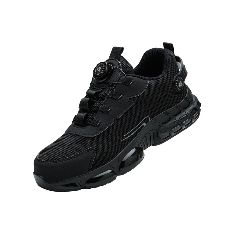 Darbo apsaugos batai su besisukančiomis sagomis, atsparūs dilimui, neslystantys apsauginiai batai, kvėpuojanti oro pagalvė, lengva elastinė paminkštinimas, Kevlaro vidpadis darbo batams