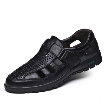 Vyriškos basutės 2024 m. vasarinės tuščiavidurės, kvėpuojančios, natūralios odos „Crocs“ ypač didelių dydžių, skirtos vidutinio ir pagyvenusio amžiaus tėčiams 4748