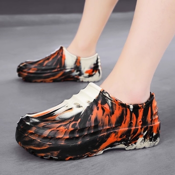 Pánska obuv pre zahraničných šéfkuchárov, zimná kuchynská pracovná obuv, ležérne pracovné topánky, pedálové športové papuče s hrubou podrážkou, generácia vlasov