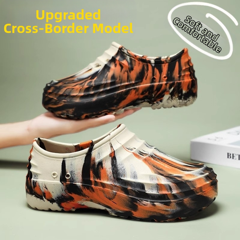 Pánska obuv pre zahraničných šéfkuchárov, zimná kuchynská pracovná obuv, ležérne pracovné topánky, pedálové športové papuče s hrubou podrážkou, generácia vlasov