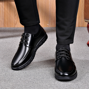 Ανδρικά Επαγγελματικά Casual Δερμάτινα Παπούτσια Φθινοπώρου και Χειμώνα, Ανδρικά, Μαλακά Δερμάτινα, Αθλητικά Παπούτσια, Ζεστά Βαμβακερά Παπούτσια με Φόδρα Φινιρίσματος