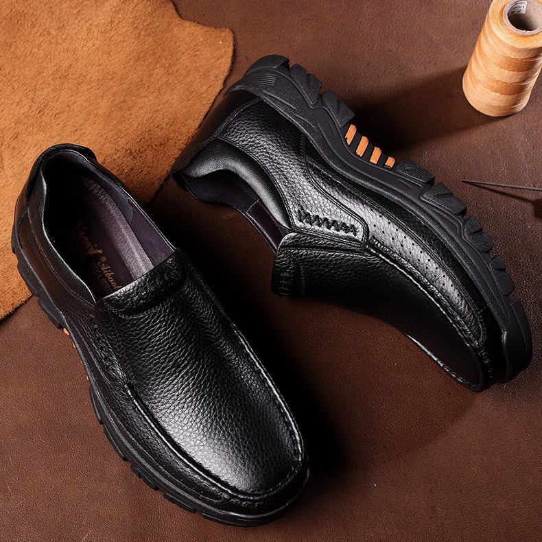 Cezhraničné jarné a jesenné pánske obchodné ležérne kožené topánky Outdoorové horolezecké topánky Veľké topánky Módny trend Univerzálne pánske kožené topánky