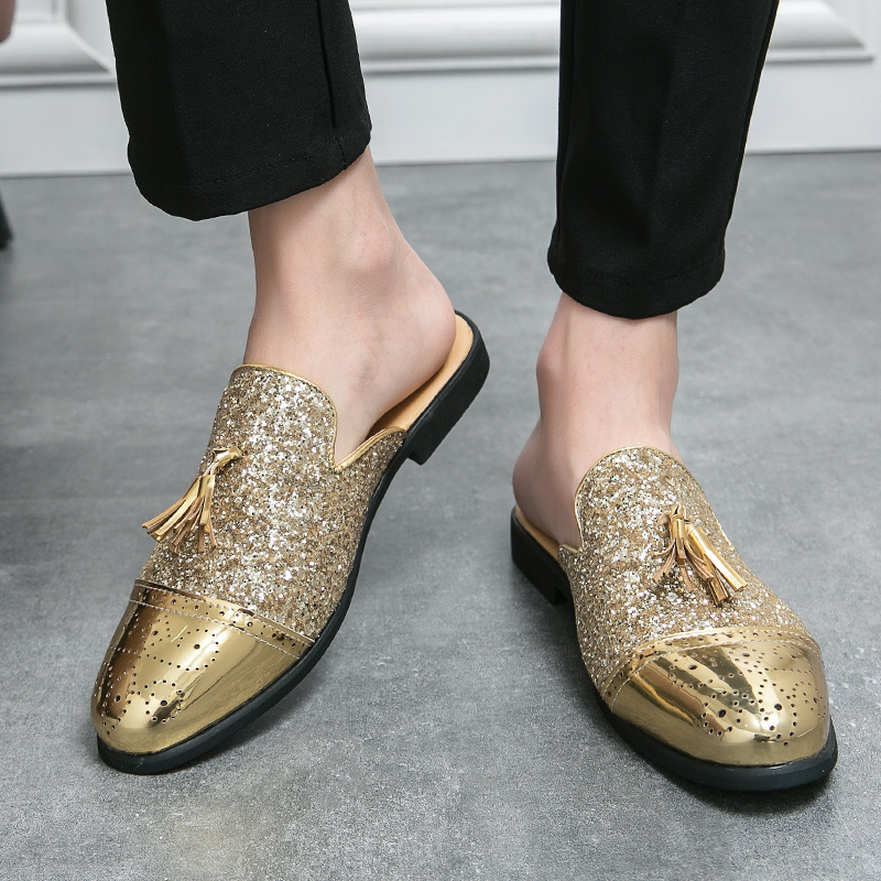 Pánske flitrované polpapuče z Amazonu, nové pánske outdoorové priedušné nazúvacie topánky pre väčšie veľkosti