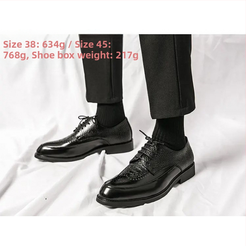 2025 m. pavasario korėjietiško stiliaus verslo odiniai vyriški raižyti plius dydžio laisvalaikio batai naktinio klubo plaukų stilisto „Brock“ odiniai batai pilki