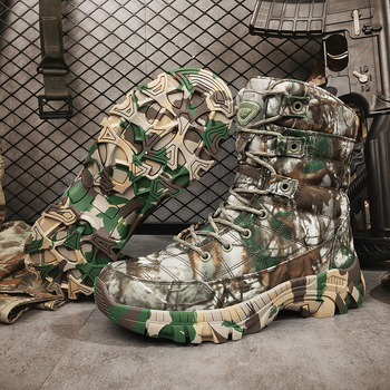 Μπότες Υπαίθριων Δραστηριοτήτων, Παπούτσια Εκπαίδευσης, Μπότες Μάχης Μεγάλου Μεγέθους, Ανδρικές Ψηλές Μπότες Ορειβασίας Ανθεκτικές στη Φθορά, Αντιολισθητικές, Μπότες Καμουφλάζ για Πεζοπορία και Εκπαίδευση