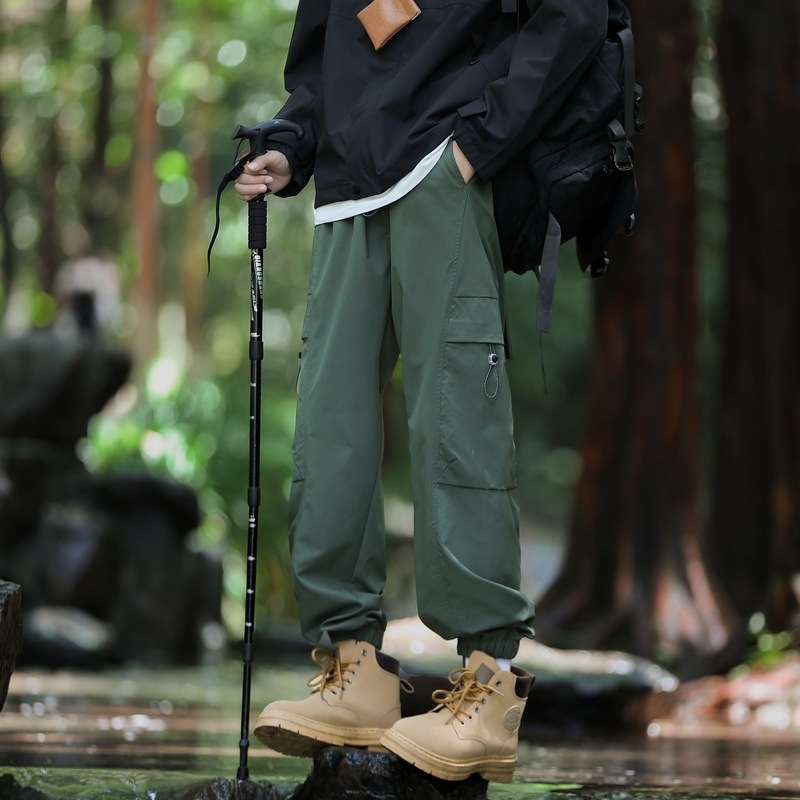 Pánske jarné a jesenné členkové nohavice, voľné, športové nohavice pre väčšie veľkosti, vetruodolné, nepremokavé, rustikálne nohavice
