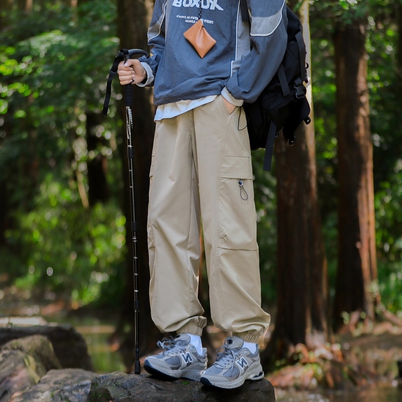 Pánske jarné a jesenné členkové nohavice, voľné, športové nohavice pre väčšie veľkosti, vetruodolné, nepremokavé, rustikálne nohavice