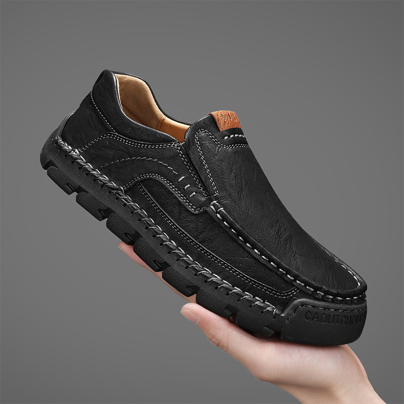 Jarné nové ručne šité pánske topánky 2025, ležérne topánky Live Explosion, pánske kožené topánky nízke, veľké veľkosti