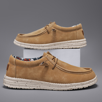 2025 Търговия на едро с ниски крака, ежедневни мокасини, мъжки пролетни мъжки ежедневни обувки, крос гранични, големи размери, модни мъжки обувки