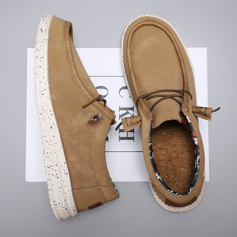 2025 Търговия на едро с ниски крака, ежедневни мокасини, мъжки пролетни мъжки ежедневни обувки, крос гранични, големи размери, модни мъжки обувки