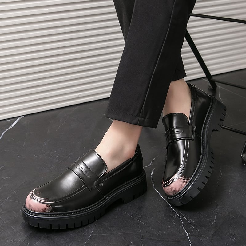 Mocasini stilisti vintage pentru bărbați, pantofi sport fără mâneci, pantofi sport respirabili, pantofi leneși din piele neagră